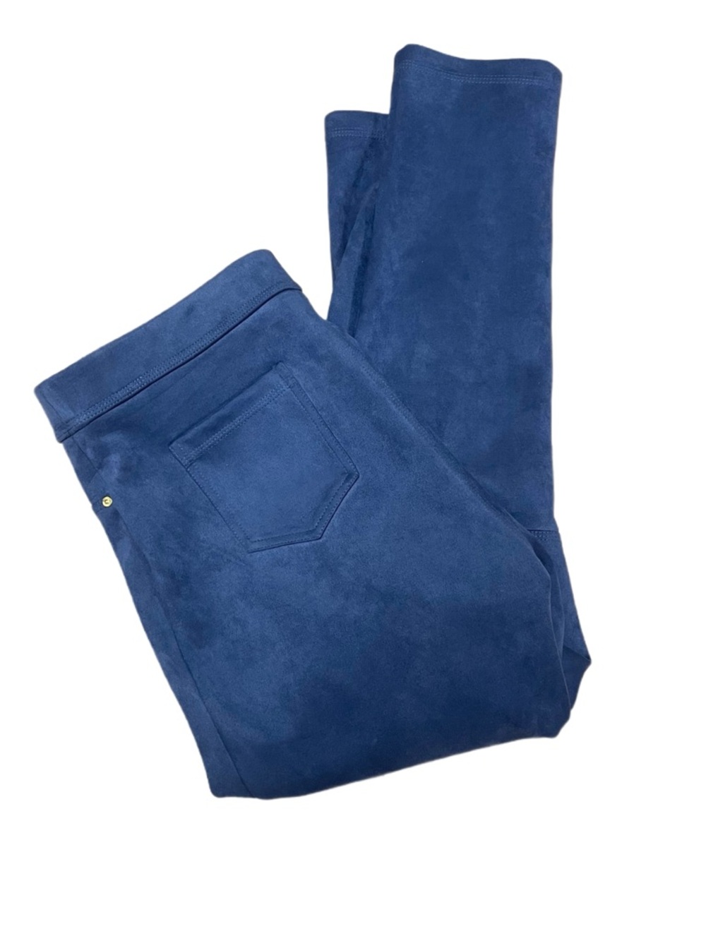 Marc New York Blue Faux Suede Leggings Pants Size Medium Stretch Pull-On - Picture 5 of 12
